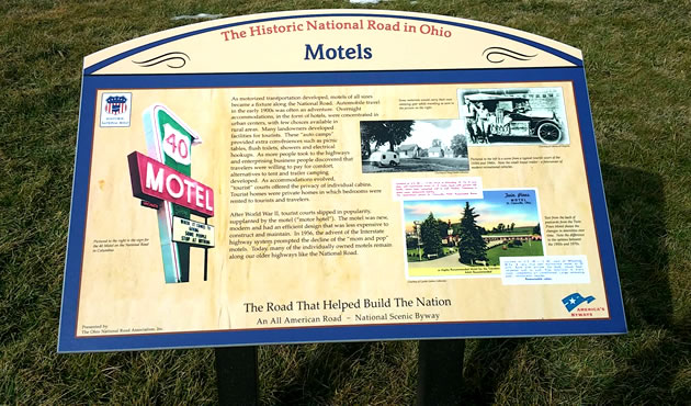 Historical board - Baker's Motel
